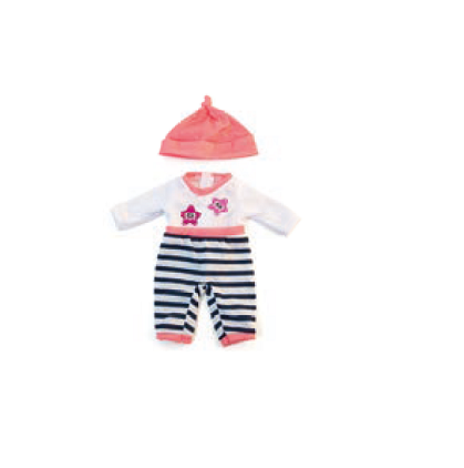 Pijama de Inverno Salmão para Boneca Bebé 32cm - NOVEDUC Equipamento Laboratório e Formação Profissional
