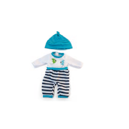 Pijama de Inverno Turquesa para Boneco Bebé 32cm - NOVEDUC Equipamento Laboratório e Formação Profissional