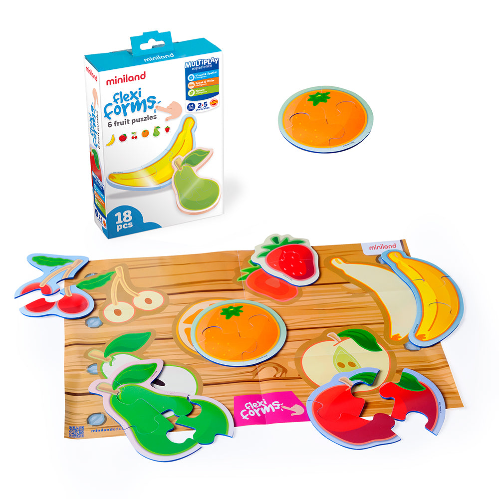 Puzzle 6 Frutos, 18 peças - NOVEDUC Equipamento Laboratório e Formação Profissional