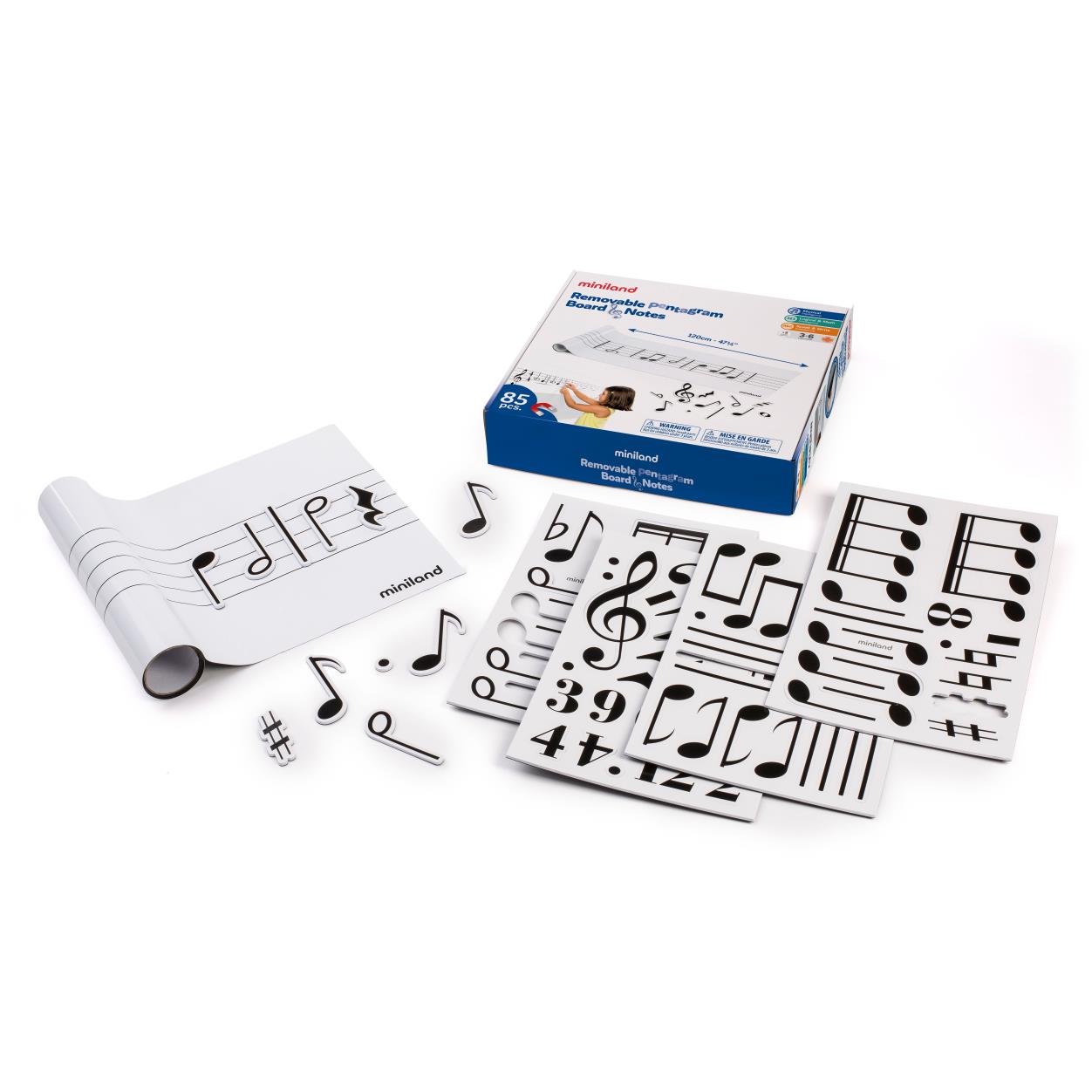 Quadro com Pauta e Notas Musicais - NOVEDUC Equipamento Laboratório e Formação Profissional