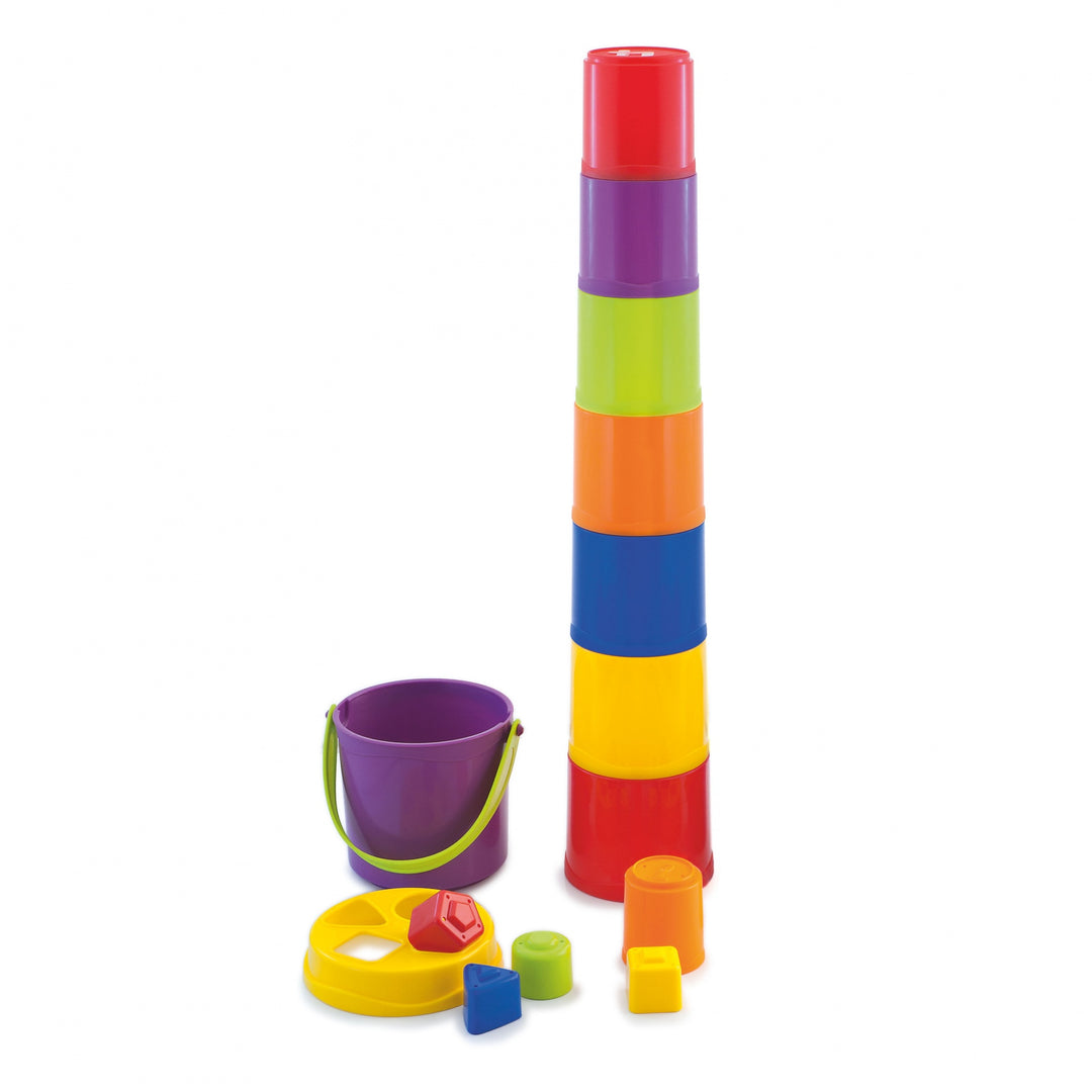 Torre de Copos com Balde das Formas - NOVEDUC Equipamento Laboratório e Formação Profissional