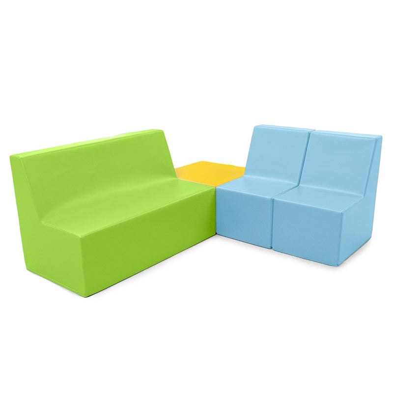 Conjunto de Sofás com Quadrado, 2 Sofás Individuais e Um Sofá Duplo - NOVEDUC Equipamento Laboratório e Formação Profissional