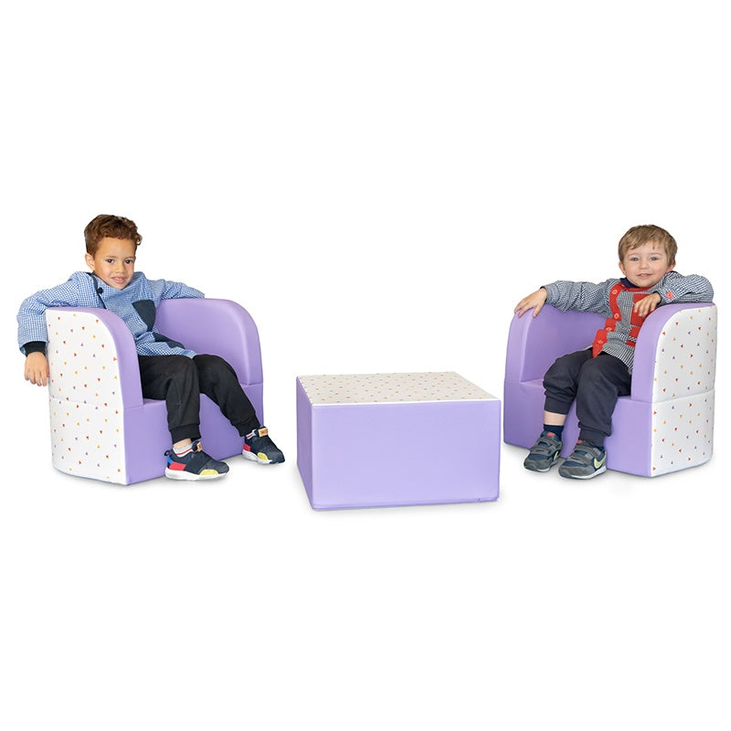 Conjunto de Sofás de Braços com Mesa - NOVEDUC Equipamento Laboratório e Formação Profissional