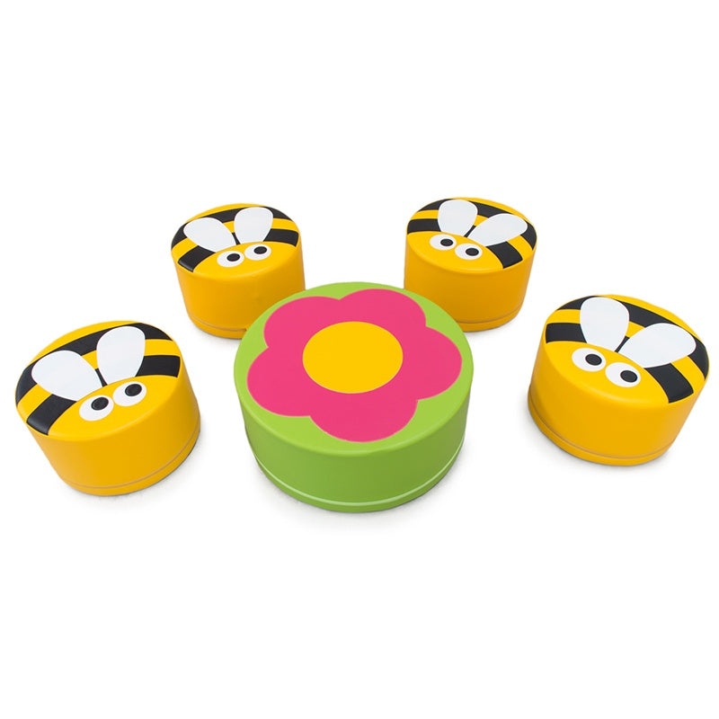 Mesa Flor com Banquinhos Abelha - NOVEDUC Equipamento Laboratório e Formação Profissional