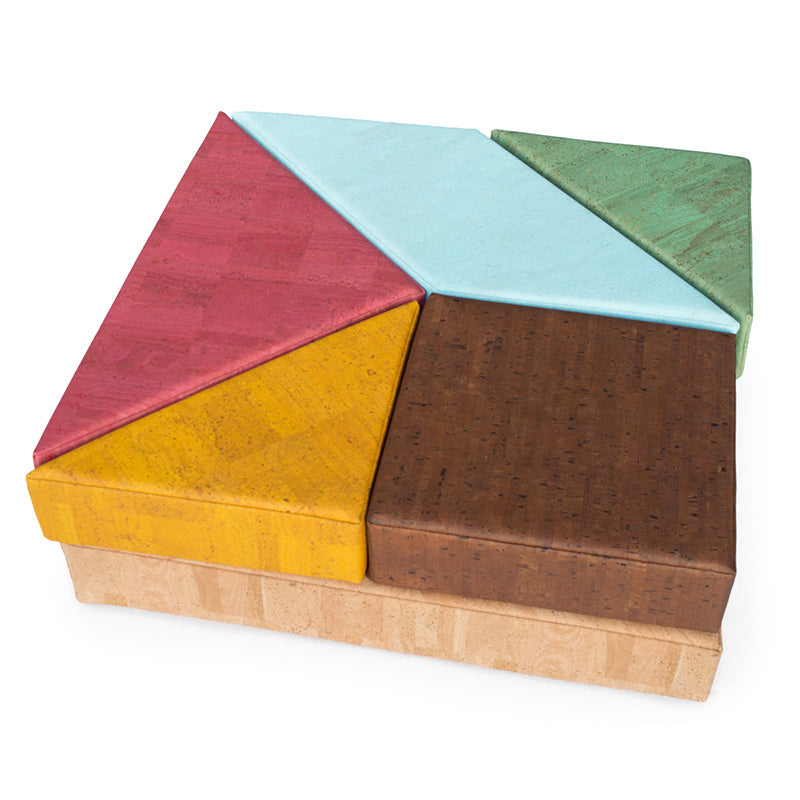 Tangram em Tecido de Cortiça Colorida - NOVEDUC Equipamento Laboratório e Formação Profissional