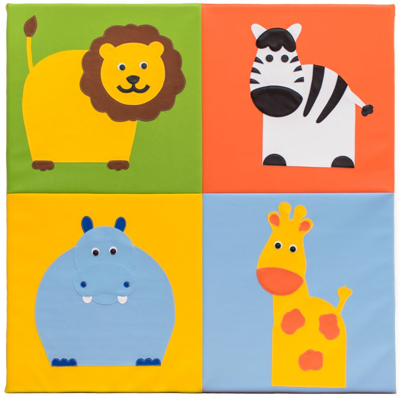Tapete Animais da Selva 150 x 150 x 3 cm - NOVEDUC Equipamento Laboratório e Formação Profissional