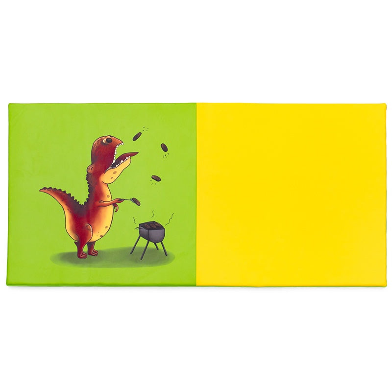 Tapete Bicolor Dino Comilão - NOVEDUC Equipamento Laboratório e Formação Profissional