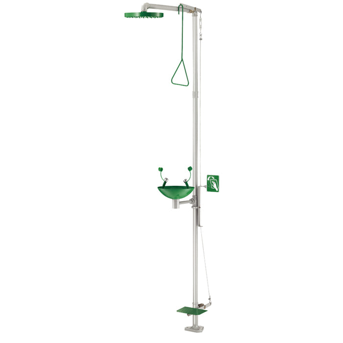 Duche e Lava-Olhos Segurança Interior/Exterior DLP64 - NOVEDUC Equipamento Laboratório e Formação Profissional