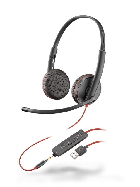AURICULARES BLACKWIRE 3325, USB-A + JACK - NOVEDUC Equipamento Laboratório e Formação Profissional