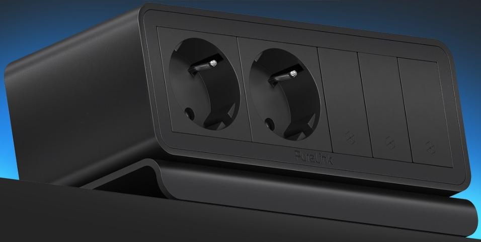CAIXA MEDIAHUB 2, 7 SLOT, 2 SCHUKO - NOVEDUC Equipamento Laboratório e Formação Profissional