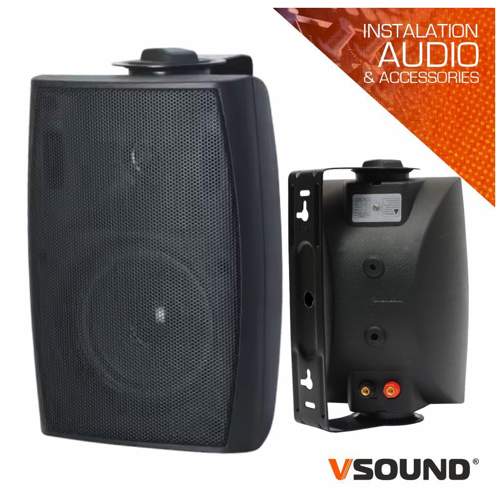 Conjunto 2 Colunas 2 Vias 8 Ohm 100v 40W 4" Pretas VSOUND - NOVEDUC Equipamento Laboratório e Formação Profissional