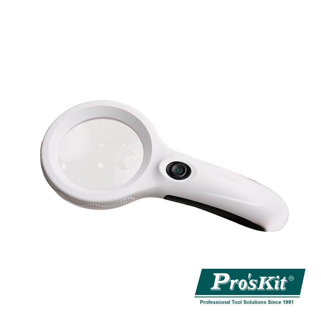 Lupa C/ Iluminação 8 LEDS 1 LED UV - NOVEDUC Equipamento Laboratório e Formação Profissional