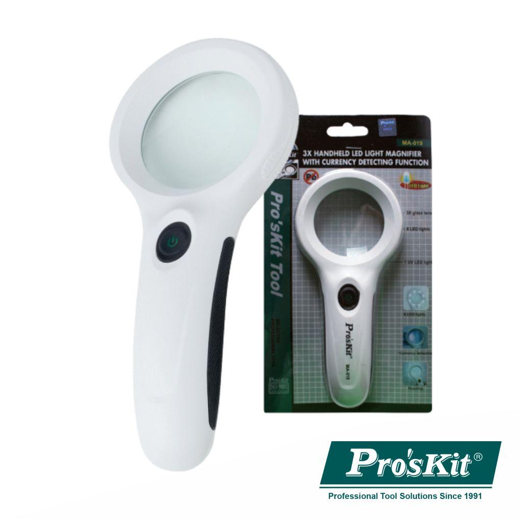 Lupa C/ Iluminação 8 LEDS 1 LED UV - NOVEDUC Equipamento Laboratório e Formação Profissional