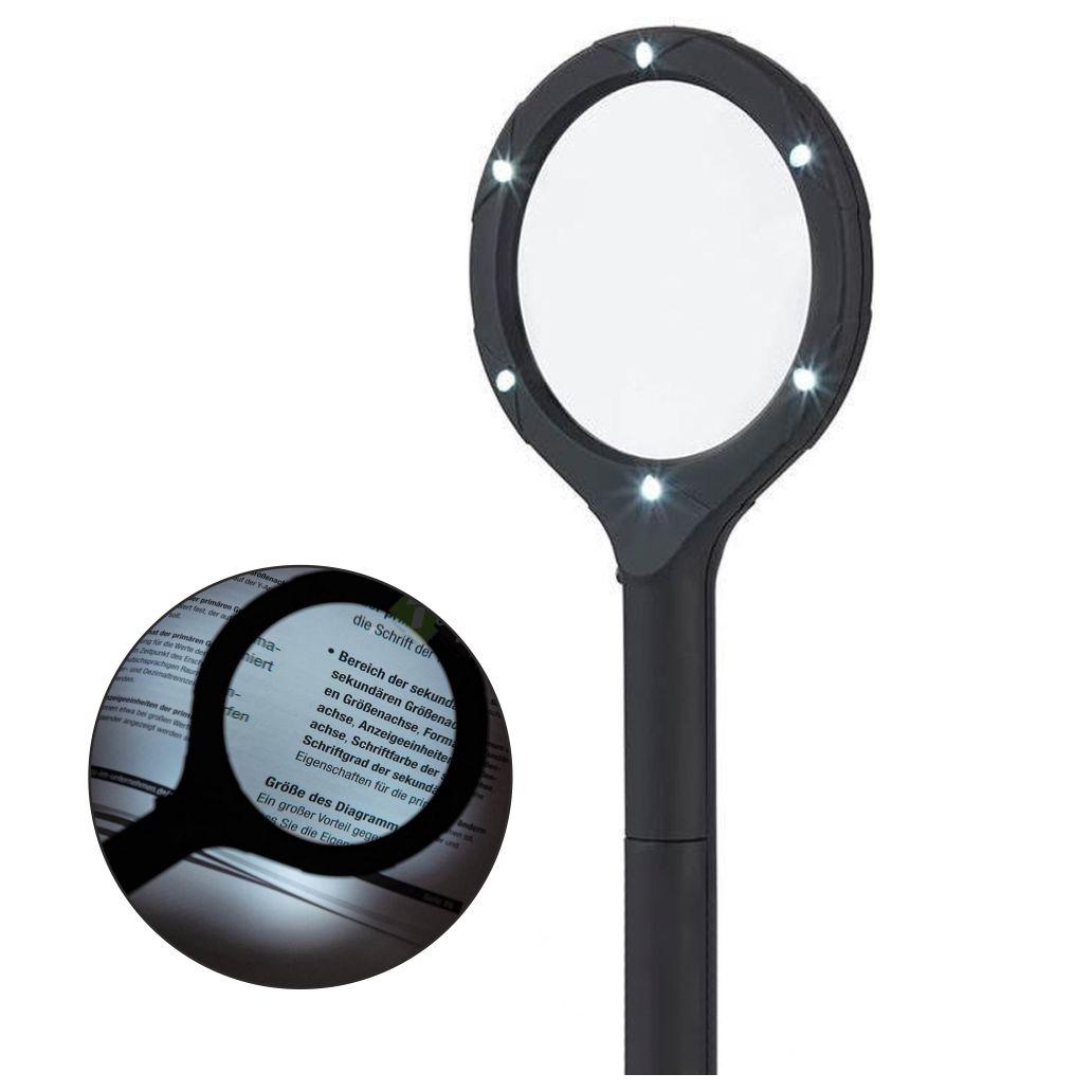 Lupa de Leitura 3.5x C/ 6 LEDS - NOVEDUC Equipamento Laboratório e Formação Profissional