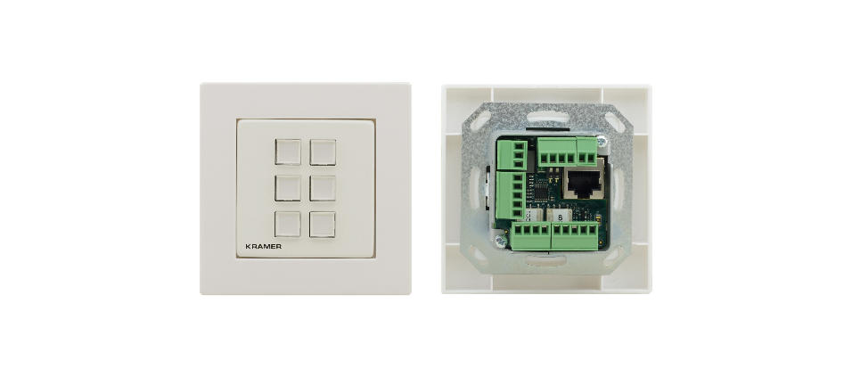 PAINEL DE BOTÕES DE CONTROLO RC-306 6 BOTÃO POE I/O BRANCO - NOVEDUC Equipamento Laboratório e Formação Profissional
