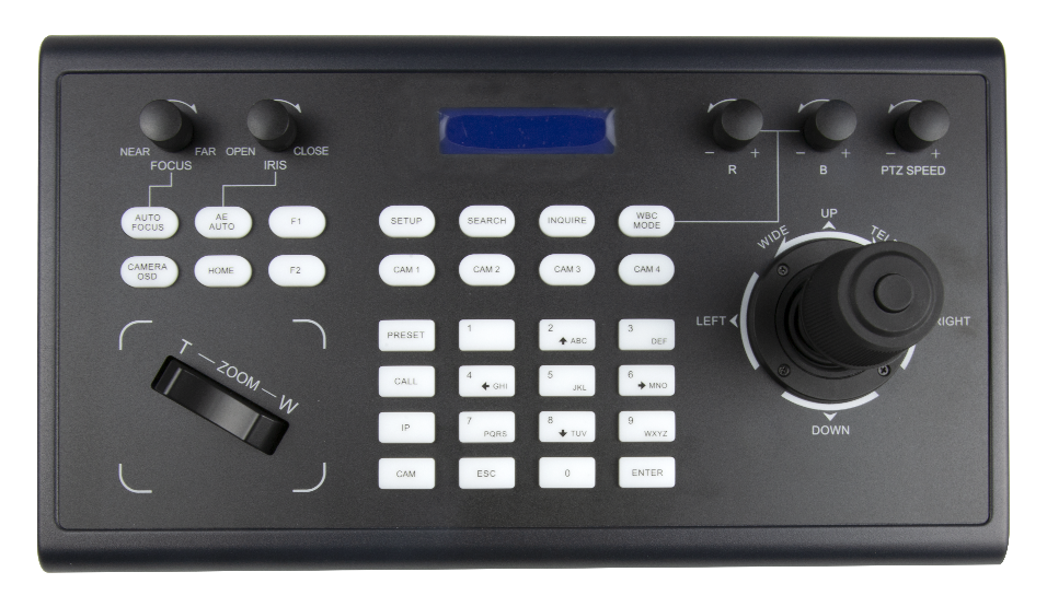 PAINEL DE CONTROLO PARA CÂMERAS PTZ - NOVEDUC Equipamento Laboratório e Formação Profissional