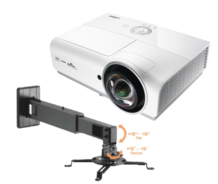 Projetor Vivitek DW884-ST 3600 ANSI WXGA ST + Suporte de parede SPP-92152