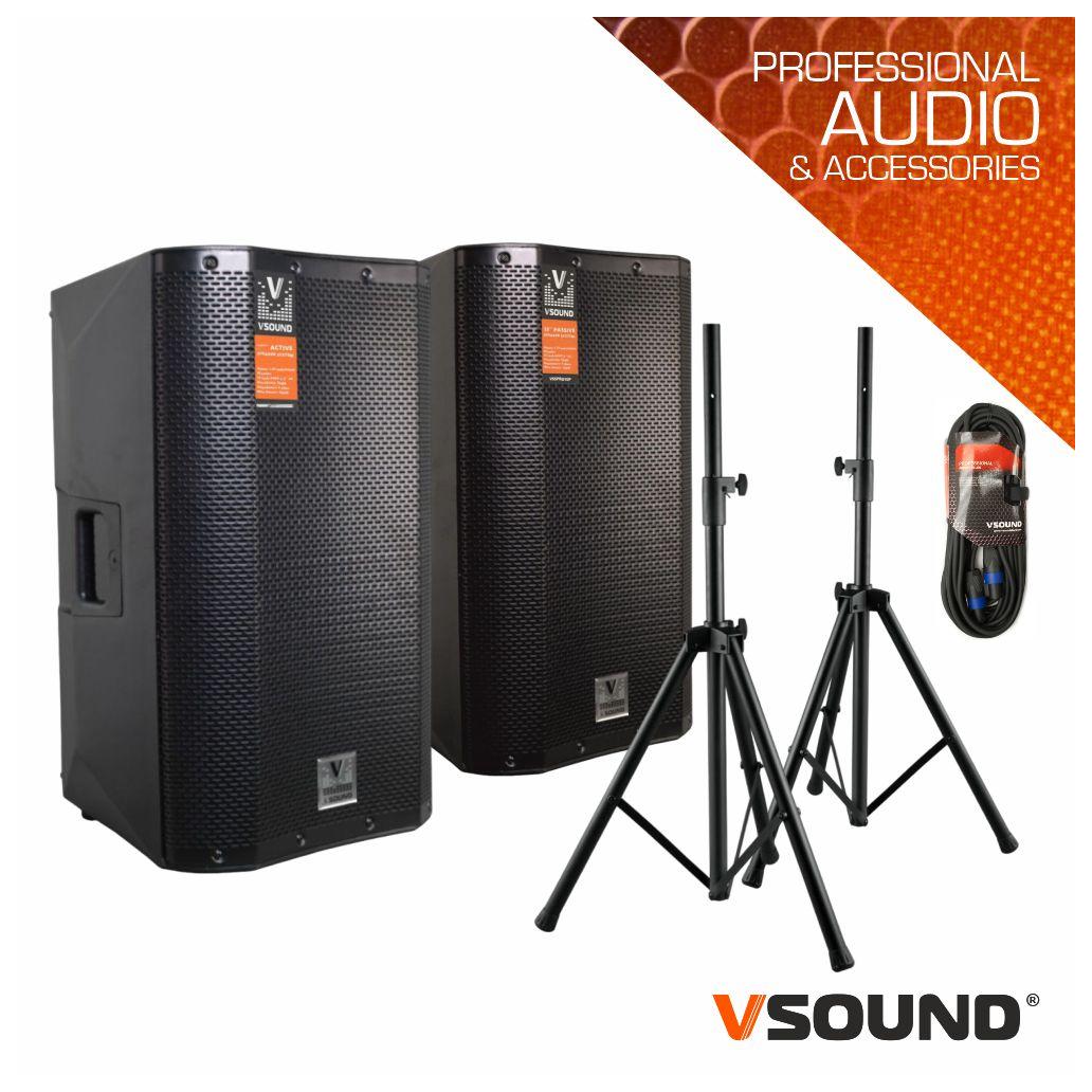 Sistema de Som Amplificado 1300W VSOUND - NOVEDUC Equipamento Laboratório e Formação Profissional