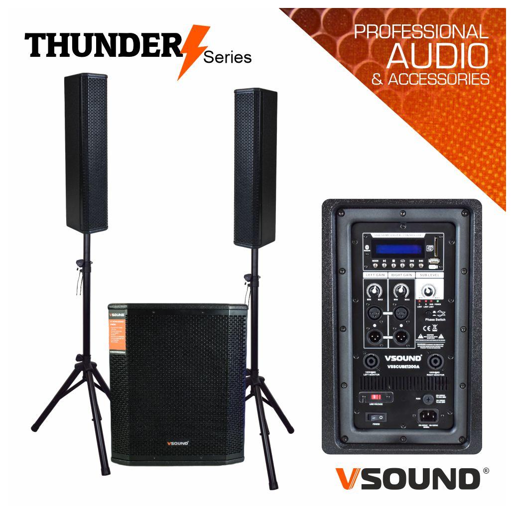 Sistema de Som Bi-Amplificado 12" USB/SD/BT 1200W VSOUND - NOVEDUC Equipamento Laboratório e Formação Profissional
