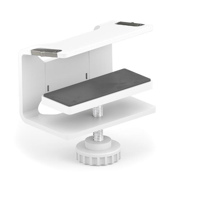 SUPORTE CAIXA, BRAÇADEIRA DE MESA COR: BRANCO - NOVEDUC Equipamento Laboratório e Formação Profissional