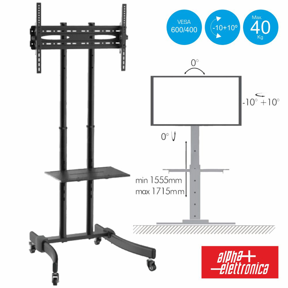 Suporte Chão Lcd/Led 37/70" +10º/10º Vesa 600/400 40Kg - NOVEDUC Equipamento Laboratório e Formação Profissional