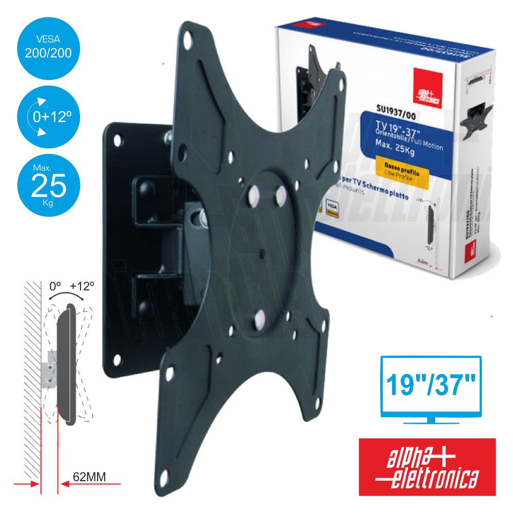 Suporte Lcd/Led 19/37" 25Kg Vesa 200/200 - NOVEDUC Equipamento Laboratório e Formação Profissional