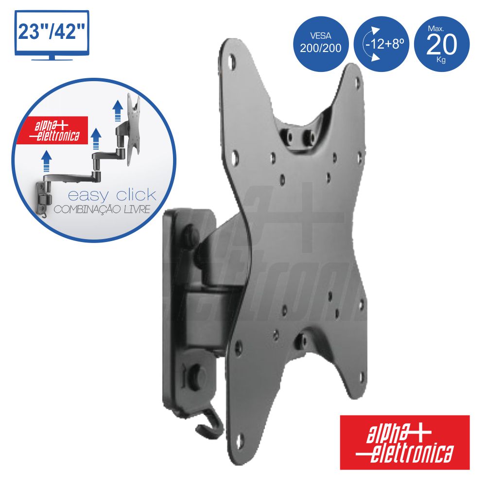 Suporte Lcd/Led 23/42" 20Kg Vesa 200/200 - NOVEDUC Equipamento Laboratório e Formação Profissional