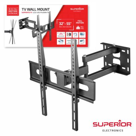 Suporte Lcd/Led 32/55"  2 Braços Slim Vesa 400/400 35Kg - NOVEDUC Equipamento Laboratório e Formação Profissional