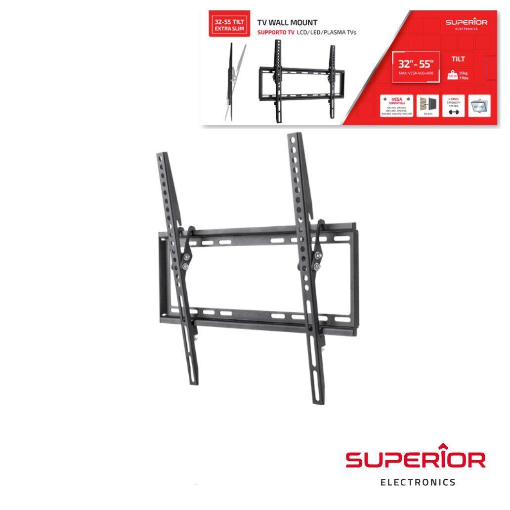 Suporte Lcd/Led 32/55" Tilt Slim Vesa 400/400 35Kg - NOVEDUC Equipamento Laboratório e Formação Profissional