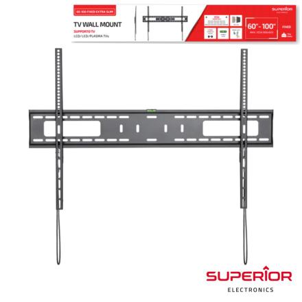 Suporte Lcd/Led 60/100" Fixo Slim Vesa 900/600 75Kg - NOVEDUC Equipamento Laboratório e Formação Profissional