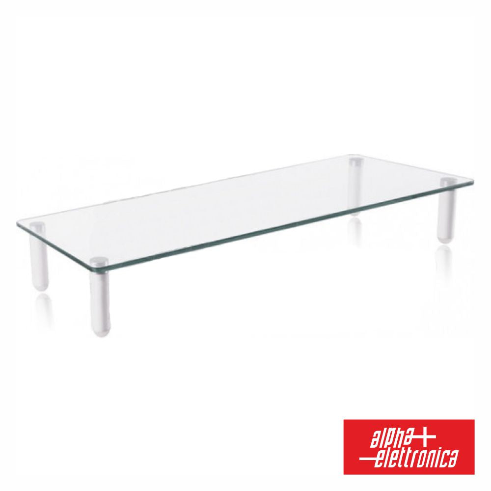 Suporte Vidro Temperado 560X210X80Mm Tv/Monitor 20Kg Alpha - NOVEDUC Equipamento Laboratório e Formação Profissional