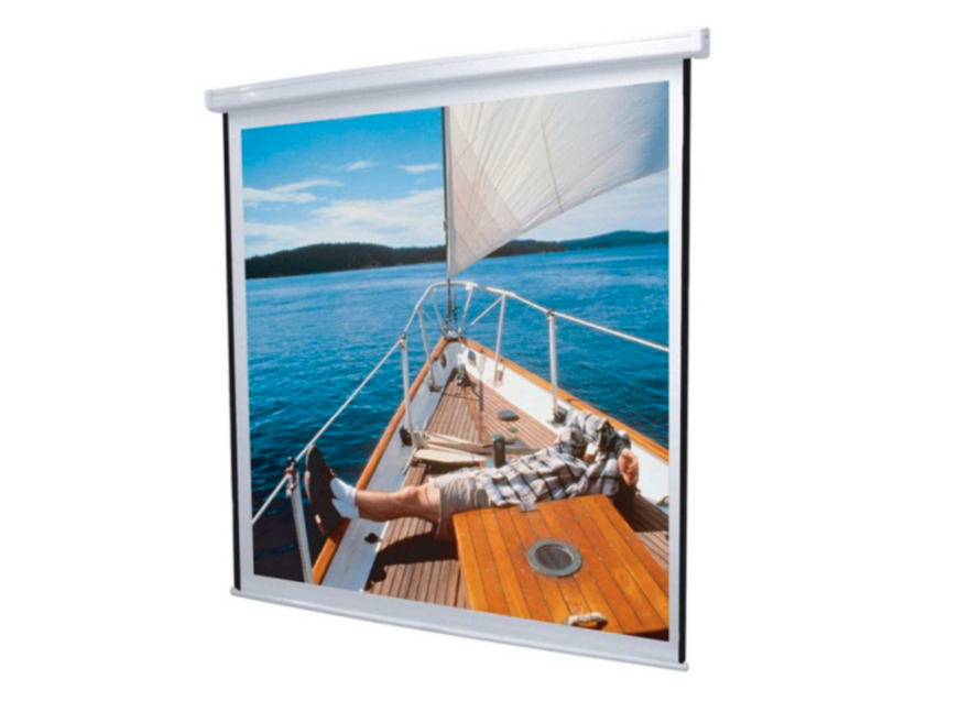 TELA DE PROJEÇÃO MANUAL 200x129 16:10 SLR BN - NOVEDUC Equipamento Laboratório e Formação Profissional