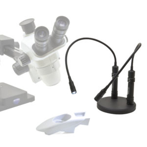 Par de iluminadores de braço, placas de fixação magnéticas, base metálica, alimentação USB - NOVEDUC Equipamento Laboratório e Formação Profissional