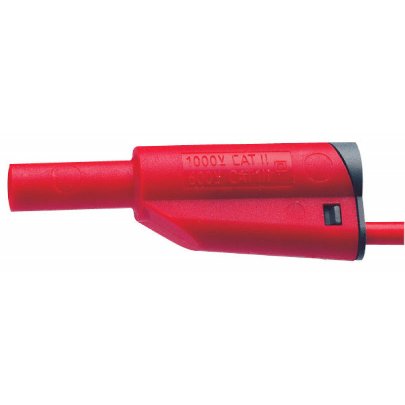 Cabo De Ligação Banana Com Segurança 25 Cm Vermelho - NOVEDUC Equipamento Laboratório e Formação Profissional