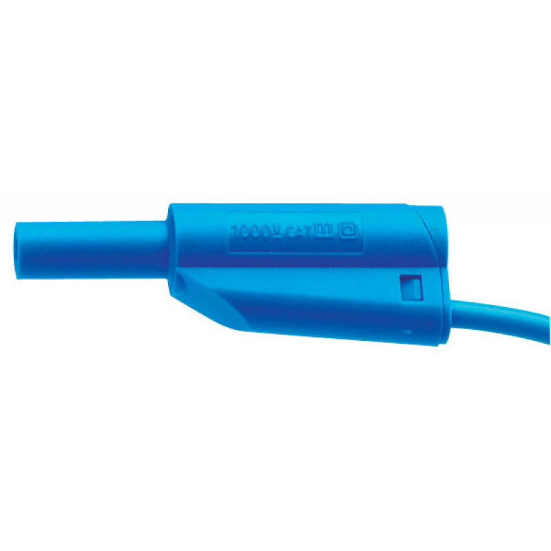 Cabo De Ligação Banana Com Segurança 50 Cm Azul - NOVEDUC Equipamento Laboratório e Formação Profissional