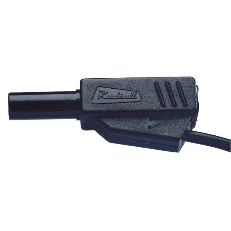 Cabo De Ligação Banana Com Segurança Radial 100 Cm Preto - NOVEDUC Equipamento Laboratório e Formação Profissional