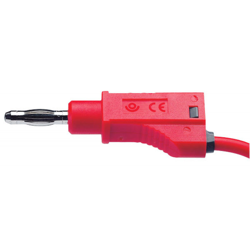 Cabo De Ligação Banana Com Tampa 100 Cm Vermelho