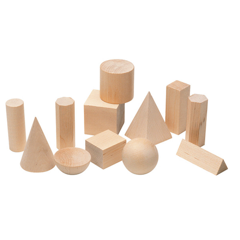 Sólidos Geométricos Em Madeira - NOVEDUC Equipamento Laboratório e Formação Profissional