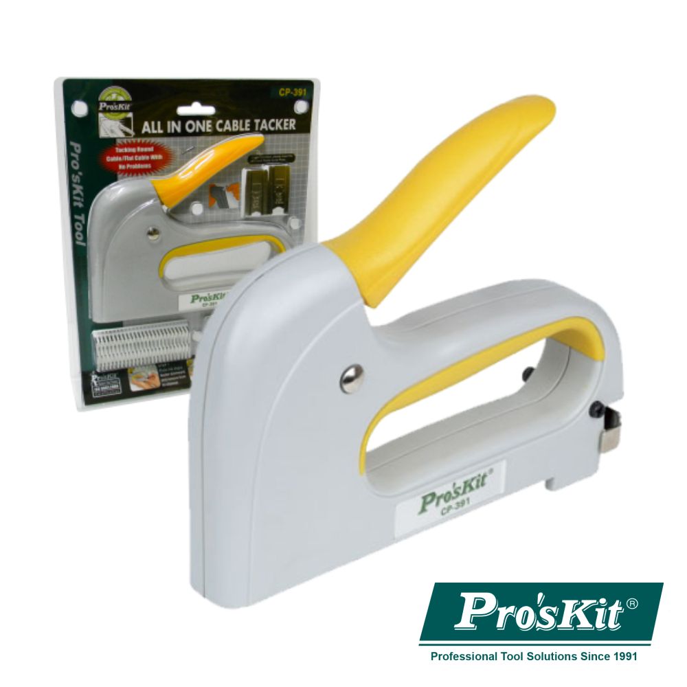 Agrafador De Cabos Flat E Redondos Abs Proskit - NOVEDUC Equipamento Laboratório e Formação Profissional