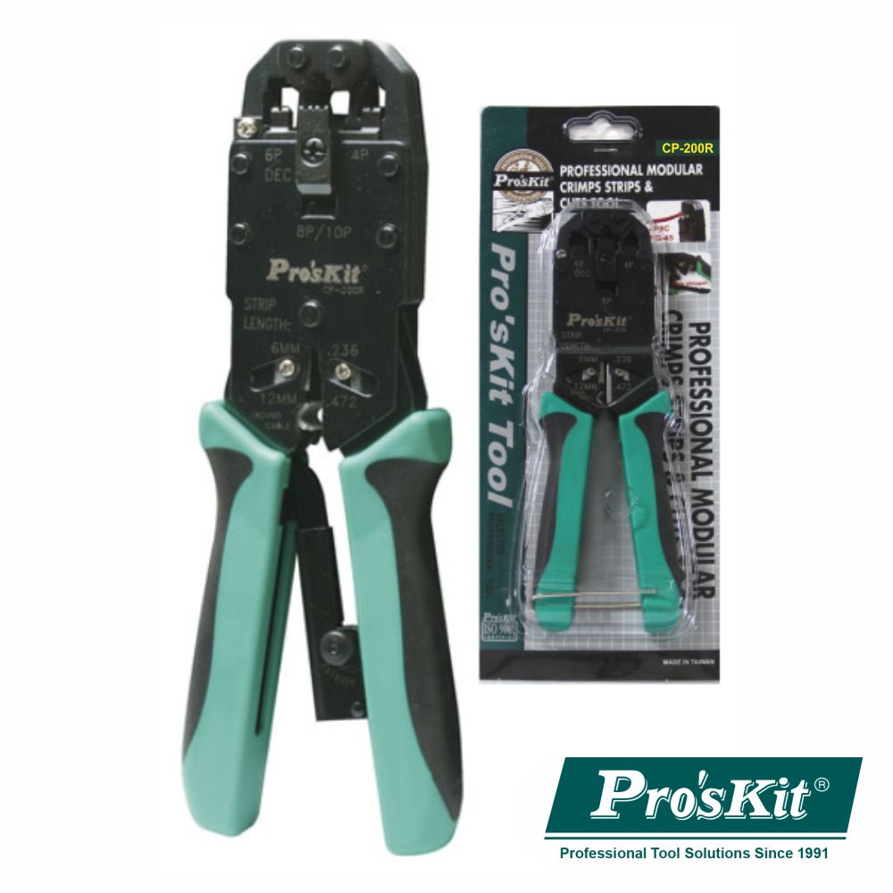 Alicate De Cravar Rj45/Rj11/Rj12/Rj22 Proskit - NOVEDUC Equipamento Laboratório e Formação Profissional