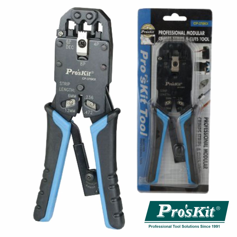 Alicate De Cravar Rj45/Rj11/Rj12/Rj22 Proskit - NOVEDUC Equipamento Laboratório e Formação Profissional