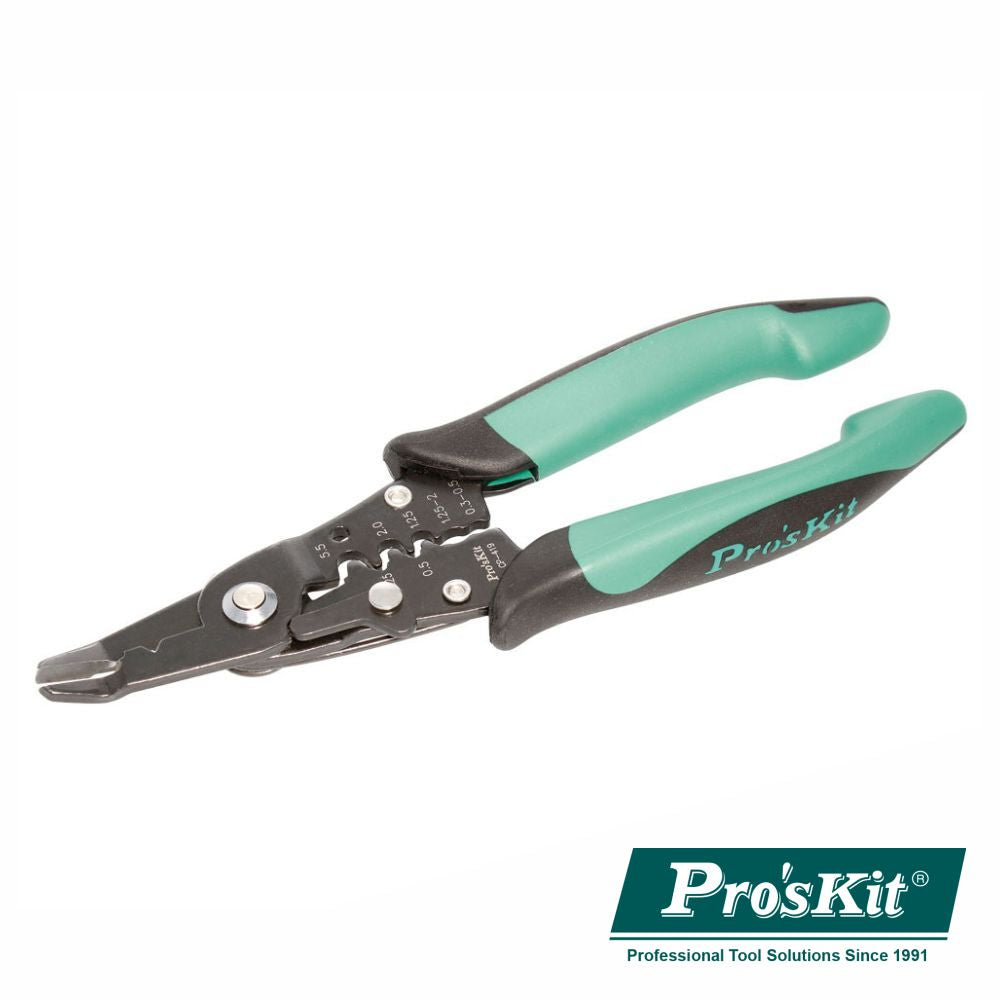 Alicate De Cravar Terminais 185Mm 3Em1 Proskit - NOVEDUC Equipamento Laboratório e Formação Profissional