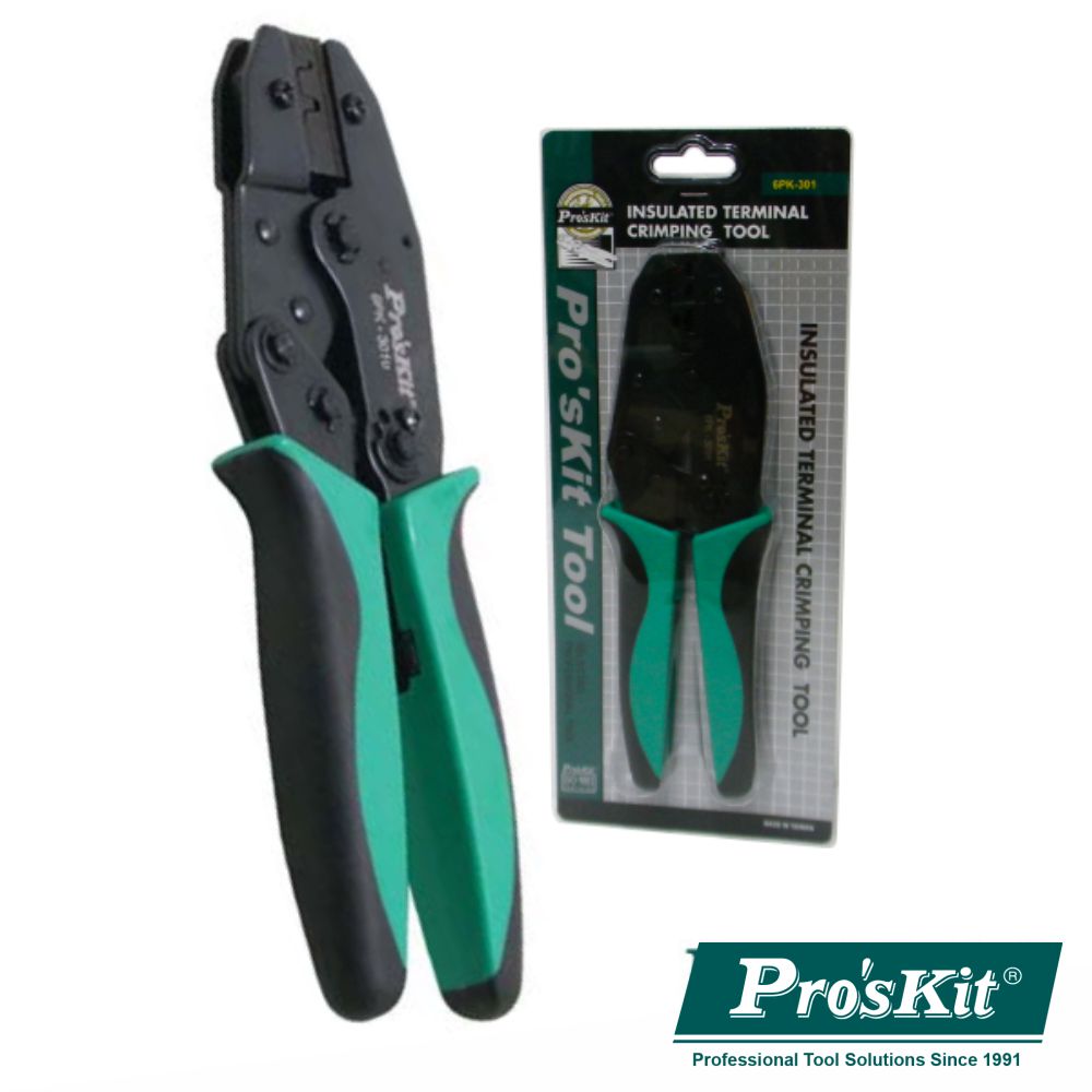 Alicate De Cravar Terminais Não Isolados 220Mm Proskit - NOVEDUC Equipamento Laboratório e Formação Profissional