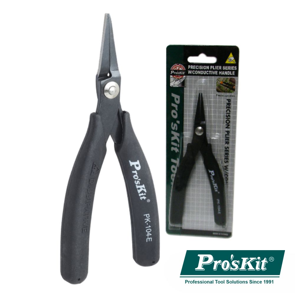 Alicate De Pontas Chatas C/ Punho Condutor 145Mm Proskit - NOVEDUC Equipamento Laboratório e Formação Profissional