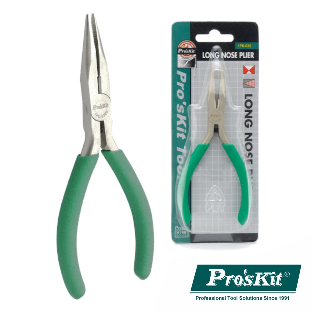 Alicate De Pontas Longas 136mm Proskit - NOVEDUC Equipamento Laboratório e Formação Profissional