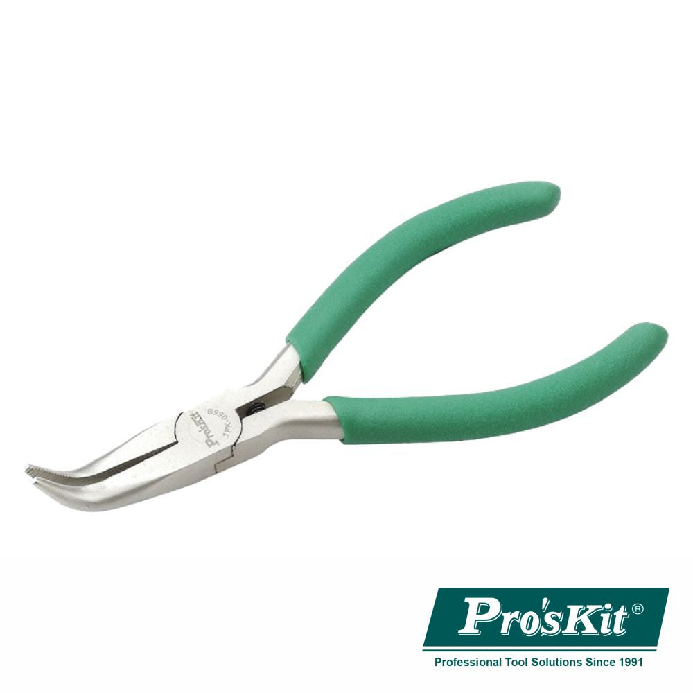 Alicate De Pontas Planas Curvas 130Mm Proskit - NOVEDUC Equipamento Laboratório e Formação Profissional