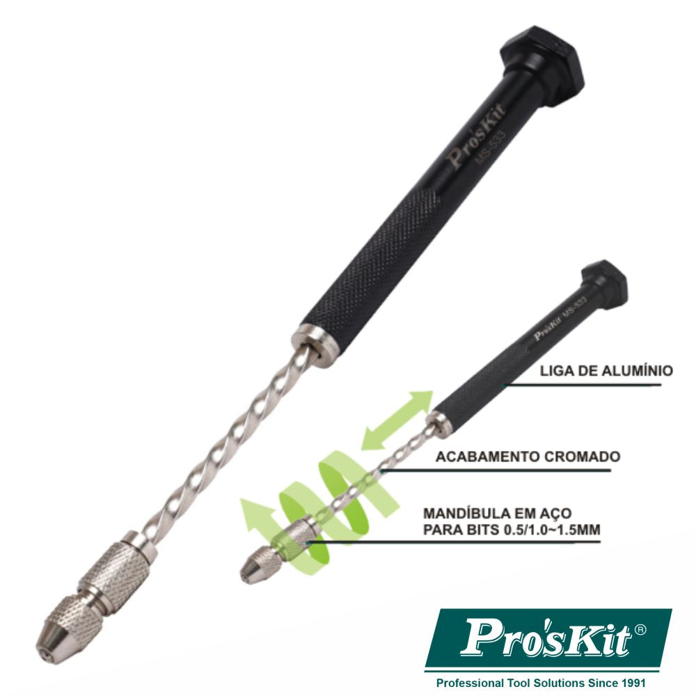 Aparafusadora Manual Proskit - NOVEDUC Equipamento Laboratório e Formação Profissional