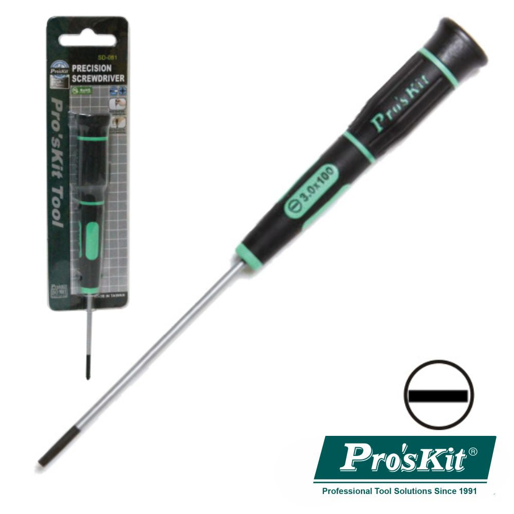 Chave De Fendas 3X100Mm De Precisão Proskit - NOVEDUC Equipamento Laboratório e Formação Profissional
