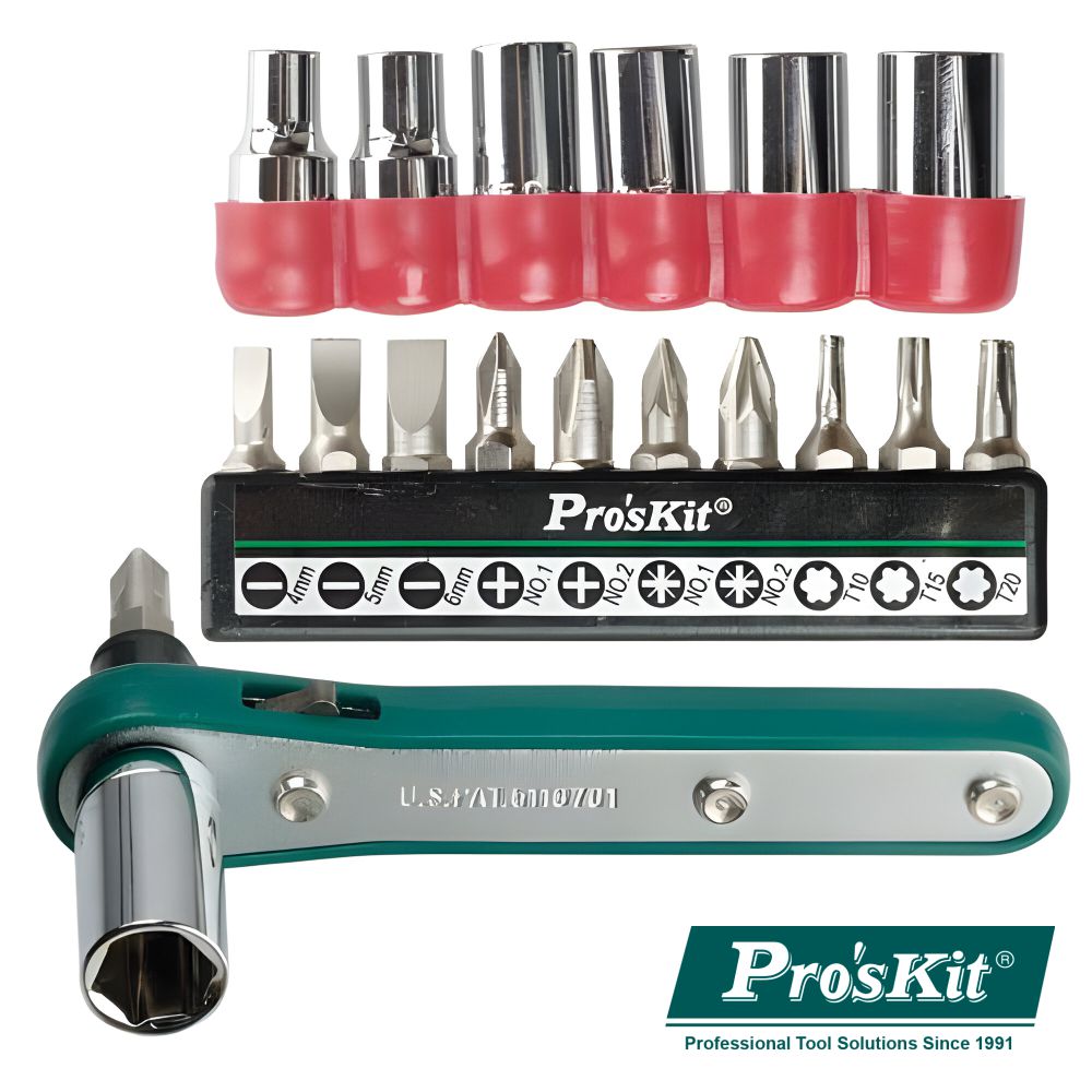 Chave De Roquete C/ 16 Pontas Proskit - NOVEDUC Equipamento Laboratório e Formação Profissional
