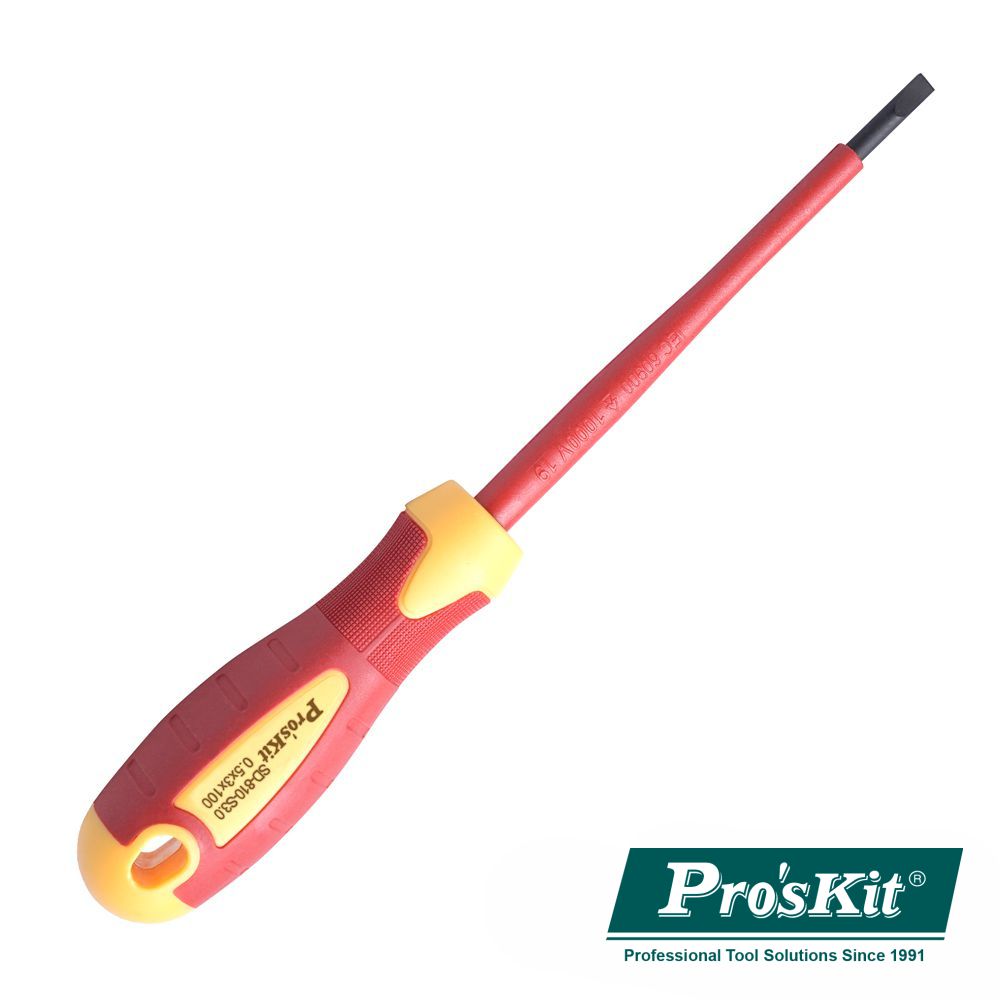 Chave Fendas 0.5X3.0X100Mm Vde 1000V Proskit - NOVEDUC Equipamento Laboratório e Formação Profissional